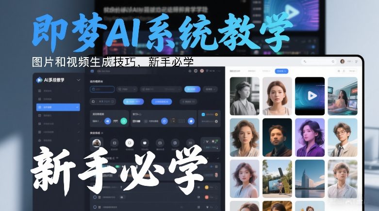 即梦AI系统教学,图片和视频生成技巧,新手必学-创薯资源
