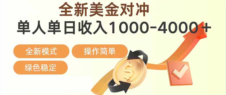 日赚1700—4000+，全新美金对冲项目，合规稳定，创业优选，可放大。-创薯资源
