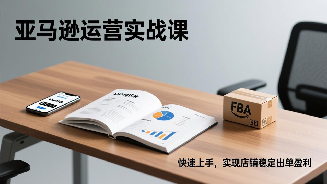 亚马逊运营实战课，Listing优化、Vine秒杀、FBA发货，快速上手，实现店铺稳定出单盈利-创薯资源