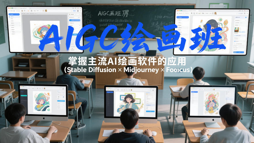 AIGC绘画班，掌握主流Ai绘画软件的应用(Stable Diffusion x Midjourney x Fooocus)-创薯资源