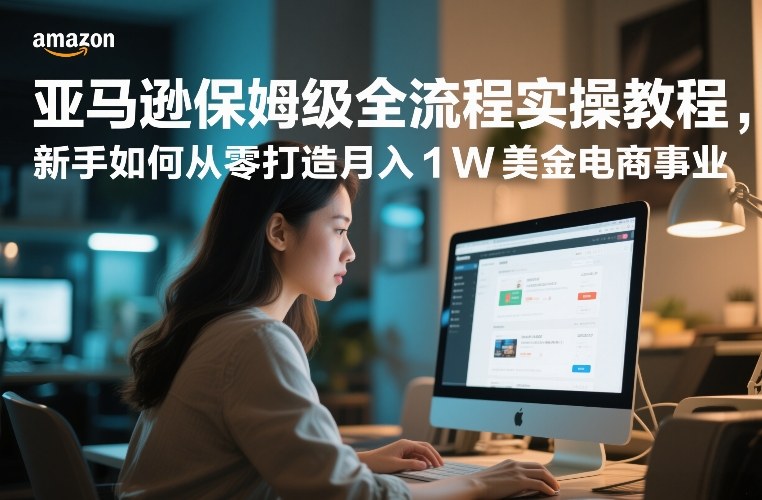 亚马逊保姆级全流程实操教程，新手如何从零打造月入1W美金电商事业-创薯资源