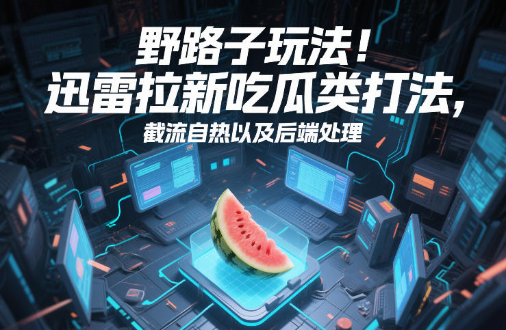 野路子玩法！迅雷拉新吃瓜类打法，截流自热以及后端处理-创薯资源