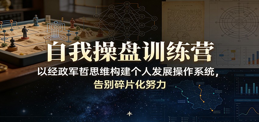 自我操盘训练营：以经政军哲思维构建个人发展操作系统，告别碎片化努力-创薯资源