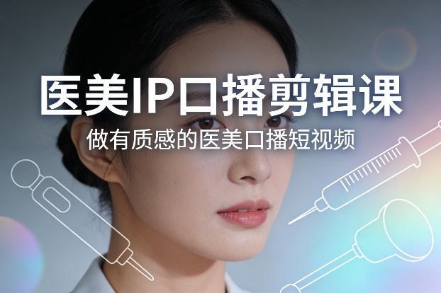 医美IP口播剪辑课，做有质感的医美口播短视频-创薯资源