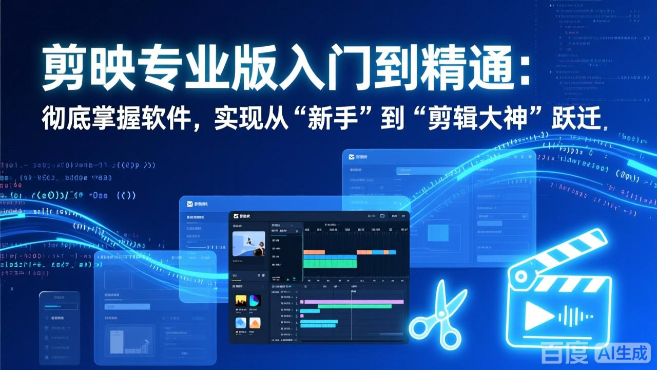 剪映专业版入门到精通：彻底掌握软件，实现从“新手”到“剪辑大神”跃迁-创薯资源