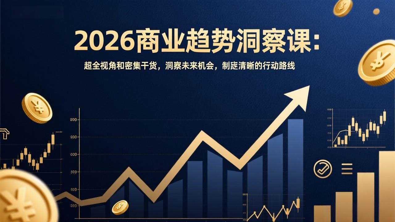 2026商业趋势洞察课：超全视角和密集干货，洞察未来机会，制定清晰的行动路线-创薯资源