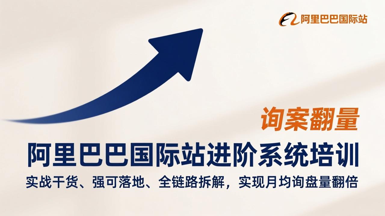 阿里巴巴国际站进阶系统培训，实战干货、强可落地、全链路拆解，实现月均询盘量翻倍-创薯资源