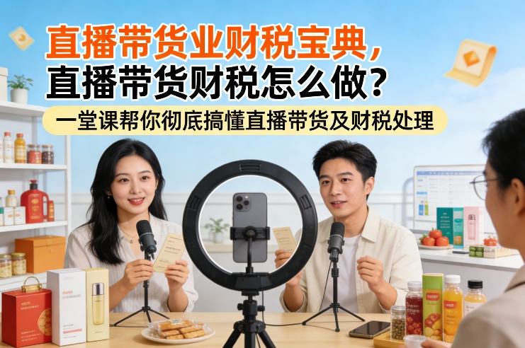 直播带货业财税宝典，直播带货财税怎么做？一堂课帮你彻底搞懂直播带货及财税处理-创薯资源