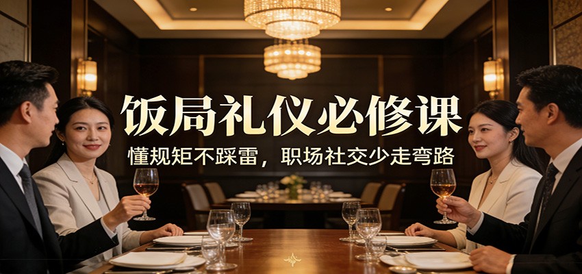 公众号收费文章：《饭局礼仪必修课：懂规矩不踩雷，职场社交少走弯路》-创薯资源