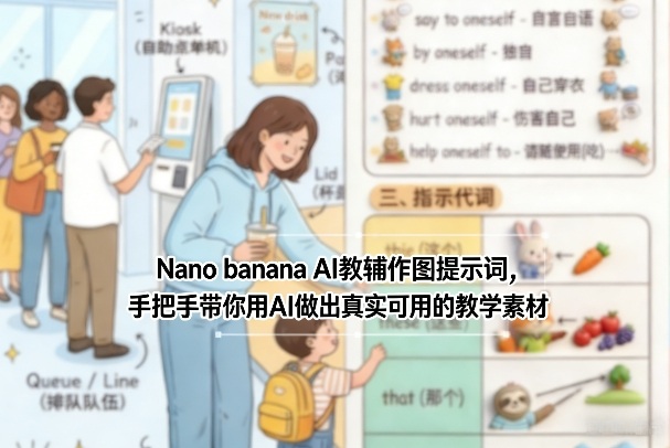 Nano banana AI教辅作图提示词，手把手带你用AI做出真实可用的教学素材-创薯资源