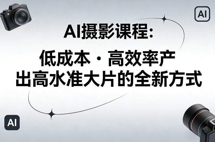 AI摄影课程，低成本高效率产出高水准大片的全新方式-创薯资源