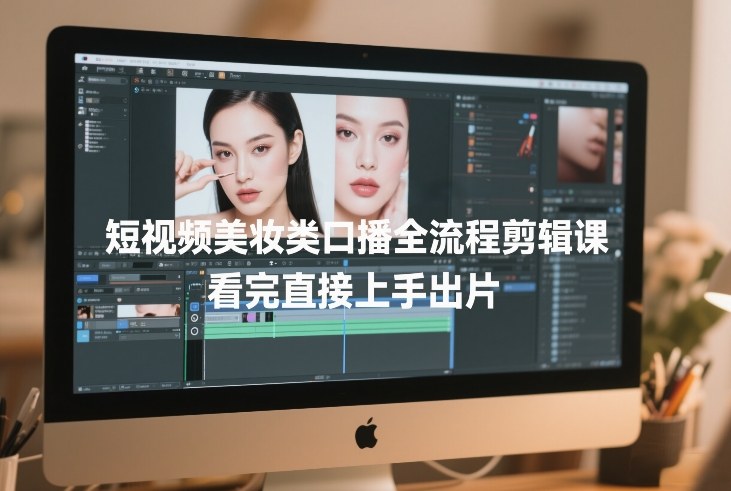 短视频美妆类口播全流程剪辑课，看完直接上手出片-创薯资源