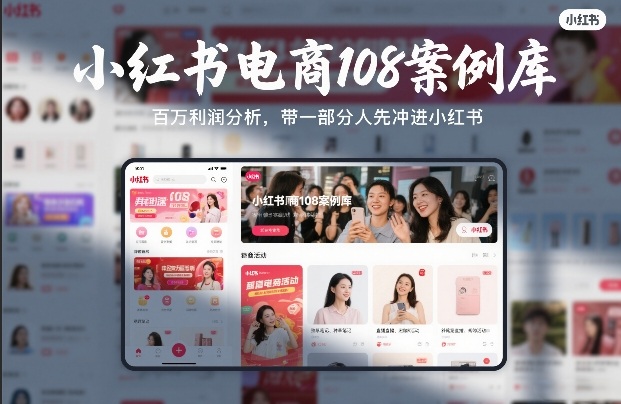 小红书电商108案例库，百W利润分析，带一部分人先冲进小红书【文档】-创薯资源