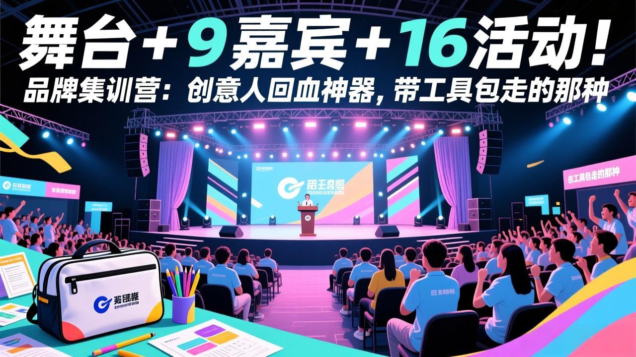 舞台 + 9 嘉宾 + 16 活动！品牌集训营：创意人回血神器，带工具包走的那种-创薯资源