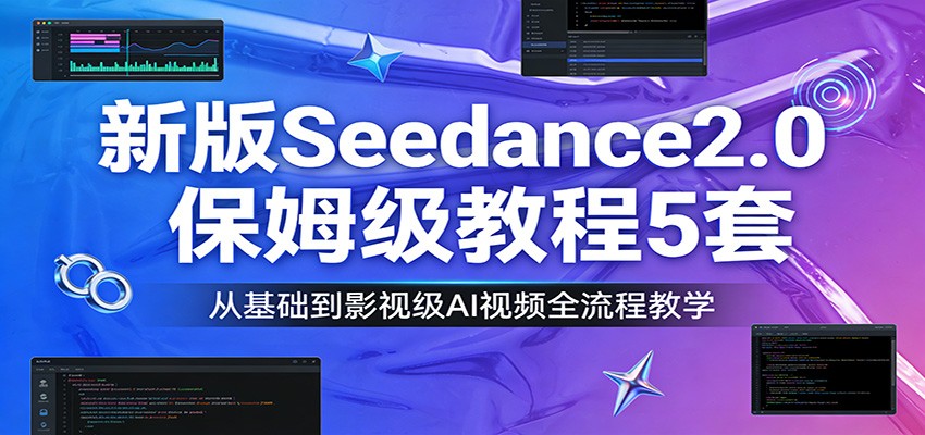 新版Seedance2.0保姆级教程5套：从基础到影视级AI视频全流程教学-创薯资源