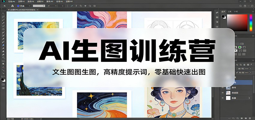 AI生图训练营：文生图图生图，高精度提示词，零基础快速出图-创薯资源