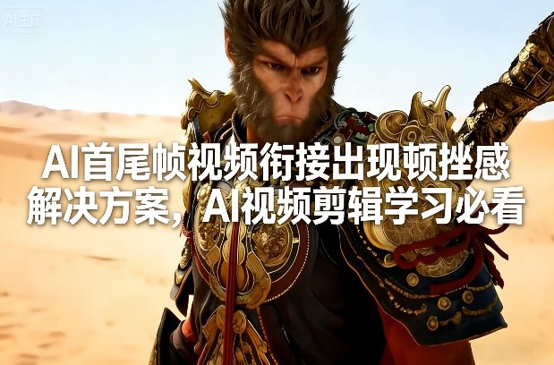 AI首尾帧视频衔接出现顿挫感解决方案，AI视频剪辑学习必看-创薯资源