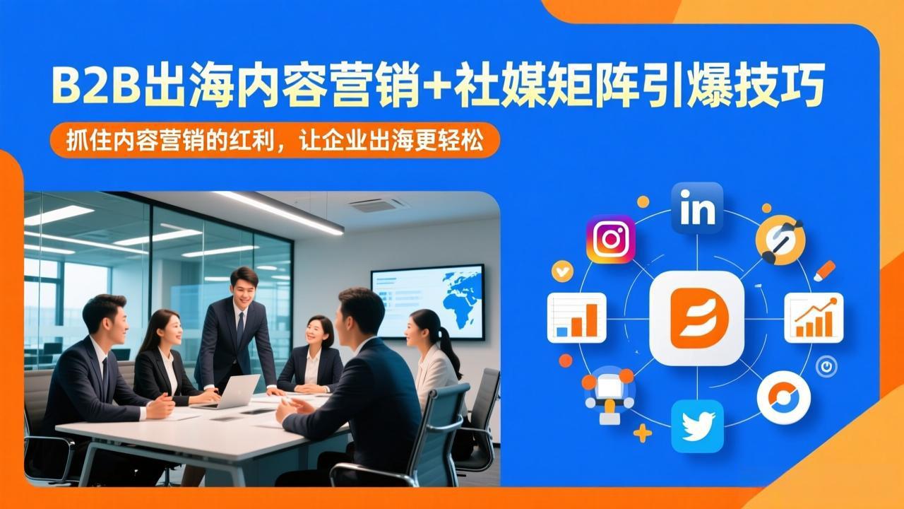 B2B出海内容营销+社媒矩阵引爆技巧：抓住内容营销的红利，让企业出海更轻松-创薯资源