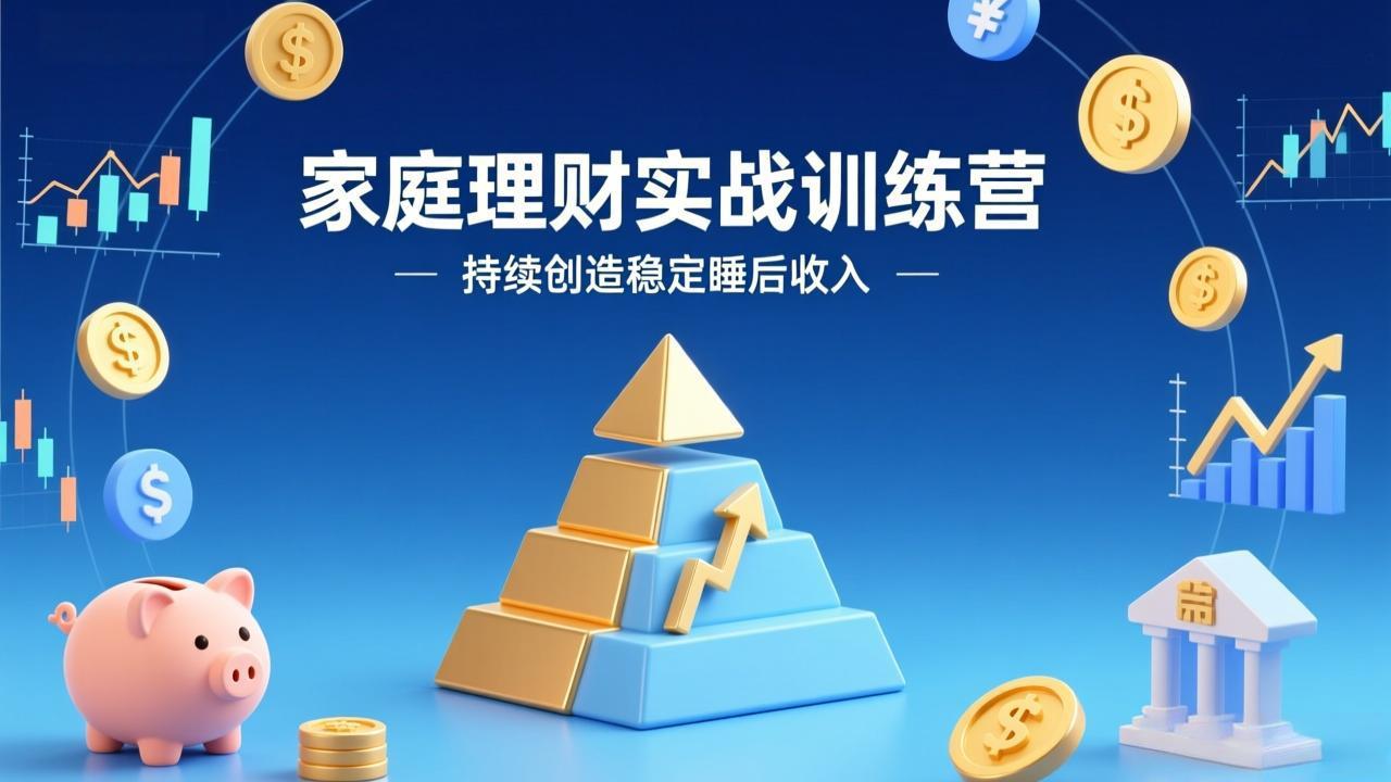 家庭理财实战训练营：从0到1建体系，三阶进阶层层递进，助你持续创造稳定睡后收入-创薯资源
