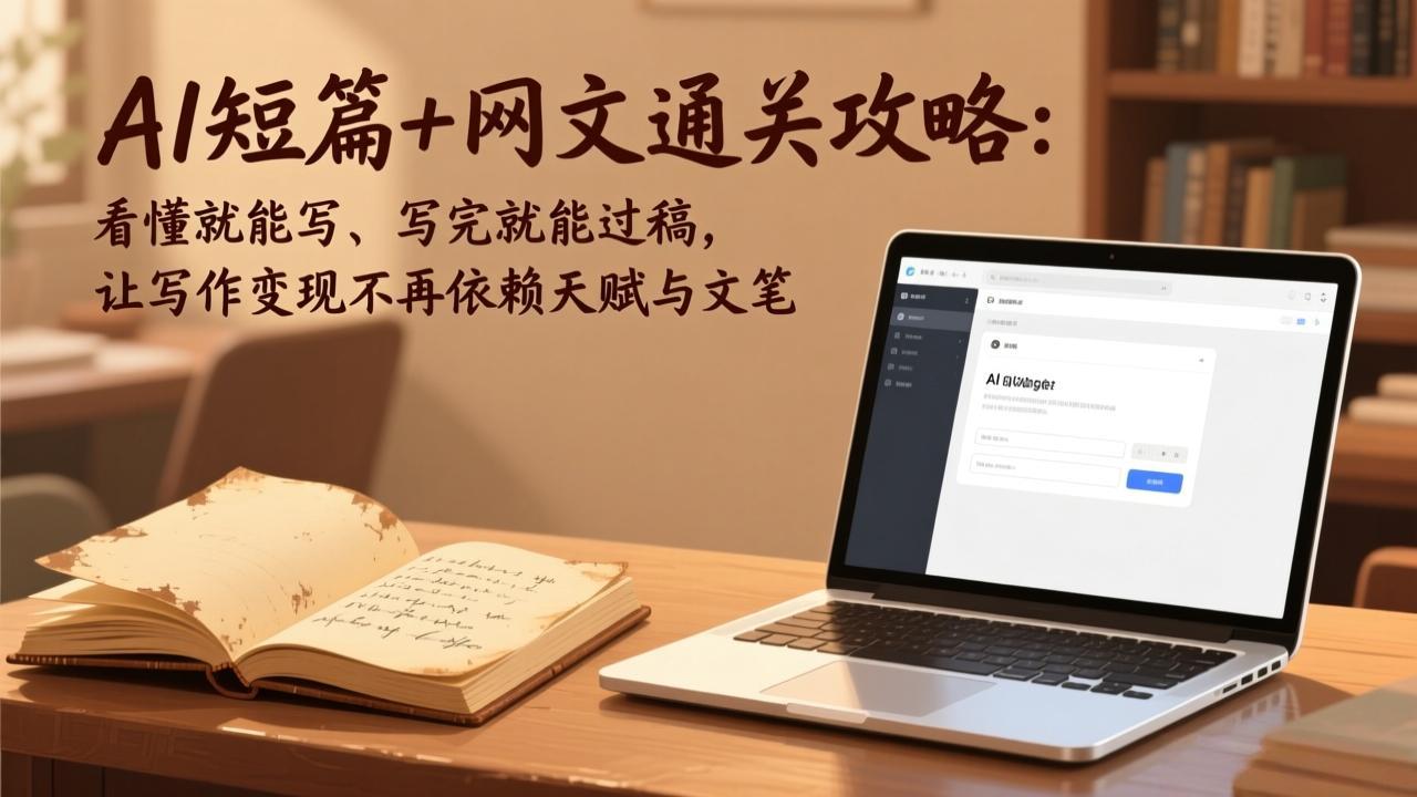 AI短篇+网文通关攻略：看懂就能写、写完就能过稿，让写作变现不再依赖天赋与文笔-创薯资源