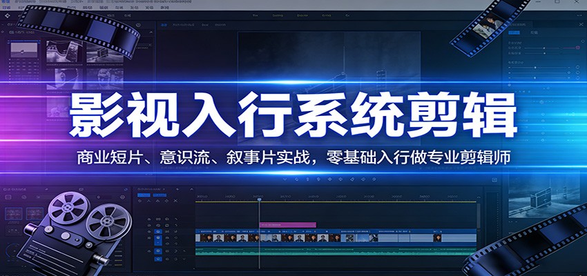 影视系统剪辑，商业短片、意识流、叙事片实战，零基础入行做专业剪辑师-创薯资源