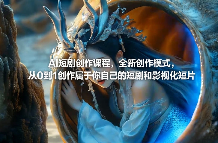 AI短剧创作课程，全新创作模式，从0到1创作属于你自己的短剧和影视化短片-创薯资源