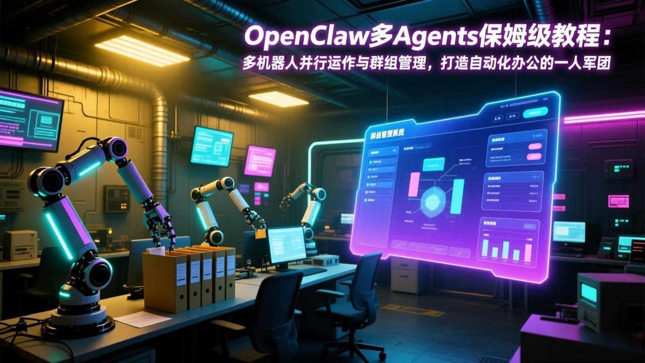 OpenClaw多Agents保姆级教程：多机器人并行运作与群组管理，打造自动化办公的一人军团-创薯资源