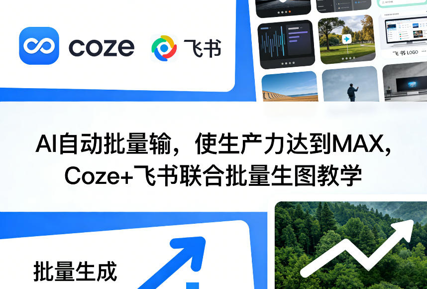 AI自动批量输，使生产力达到MAX，Coze+飞书联合批量生图教学-创薯资源