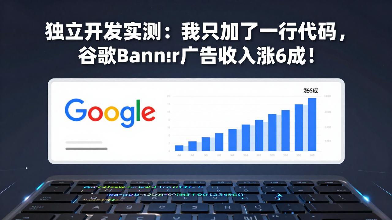 付费文章：独立开发实测：我只加了一行代码，谷歌Banner广告收入涨6成！-创薯资源