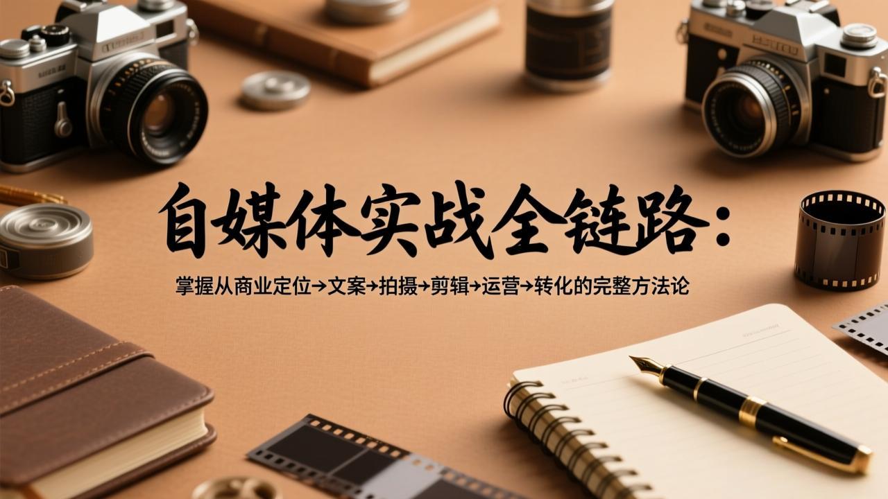 自媒体实战全链路:掌握从商业定位→文案→拍摄→剪辑→运营→转化的完整方法论-创薯资源