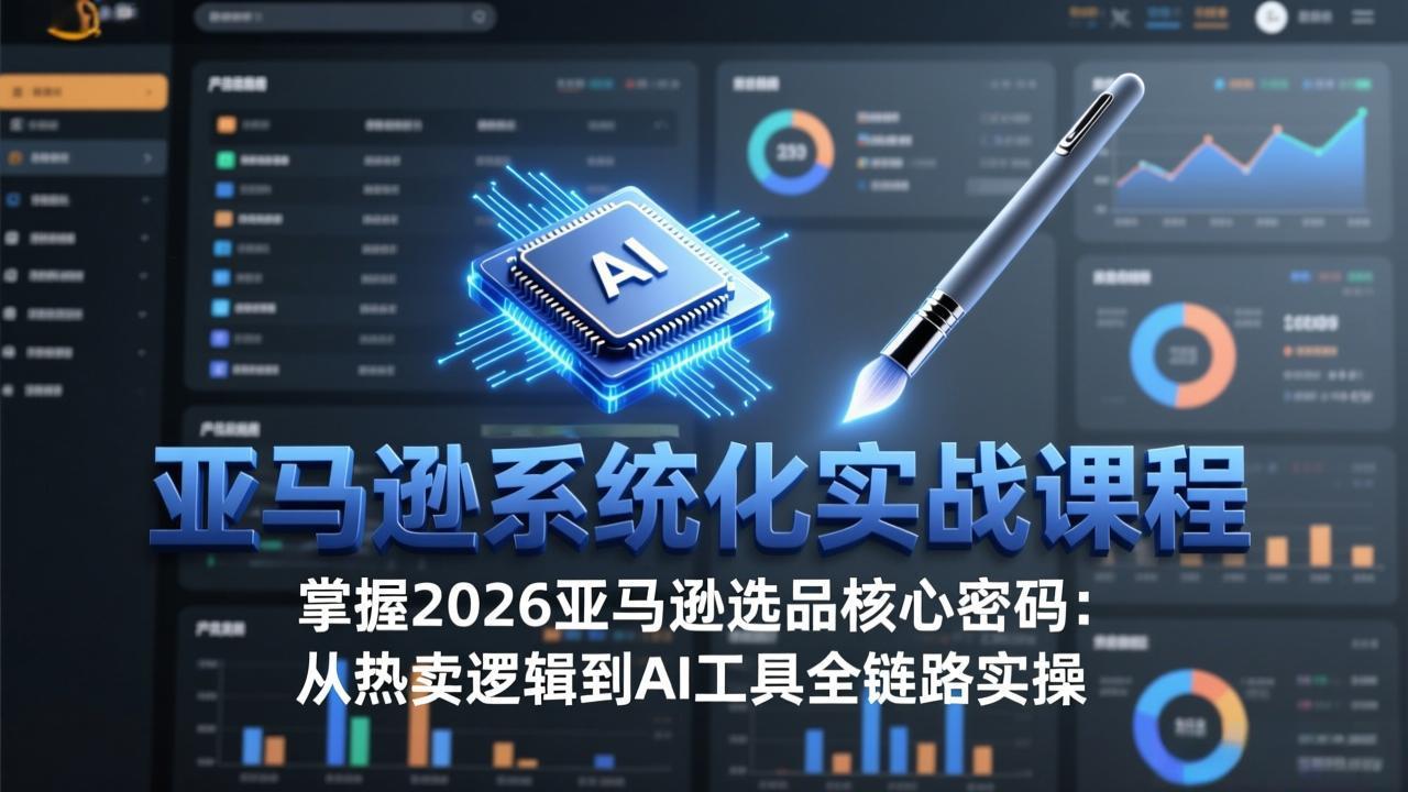 亚马逊系统化实战课-更新3月：2026最新选品方法论，从热卖原因分析到AI作图，提升选品成功率-创薯资源