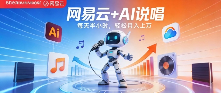 网易云+AI说唱，每天半小时，AI内容创作+流量变现，轻松月入1W-创薯资源