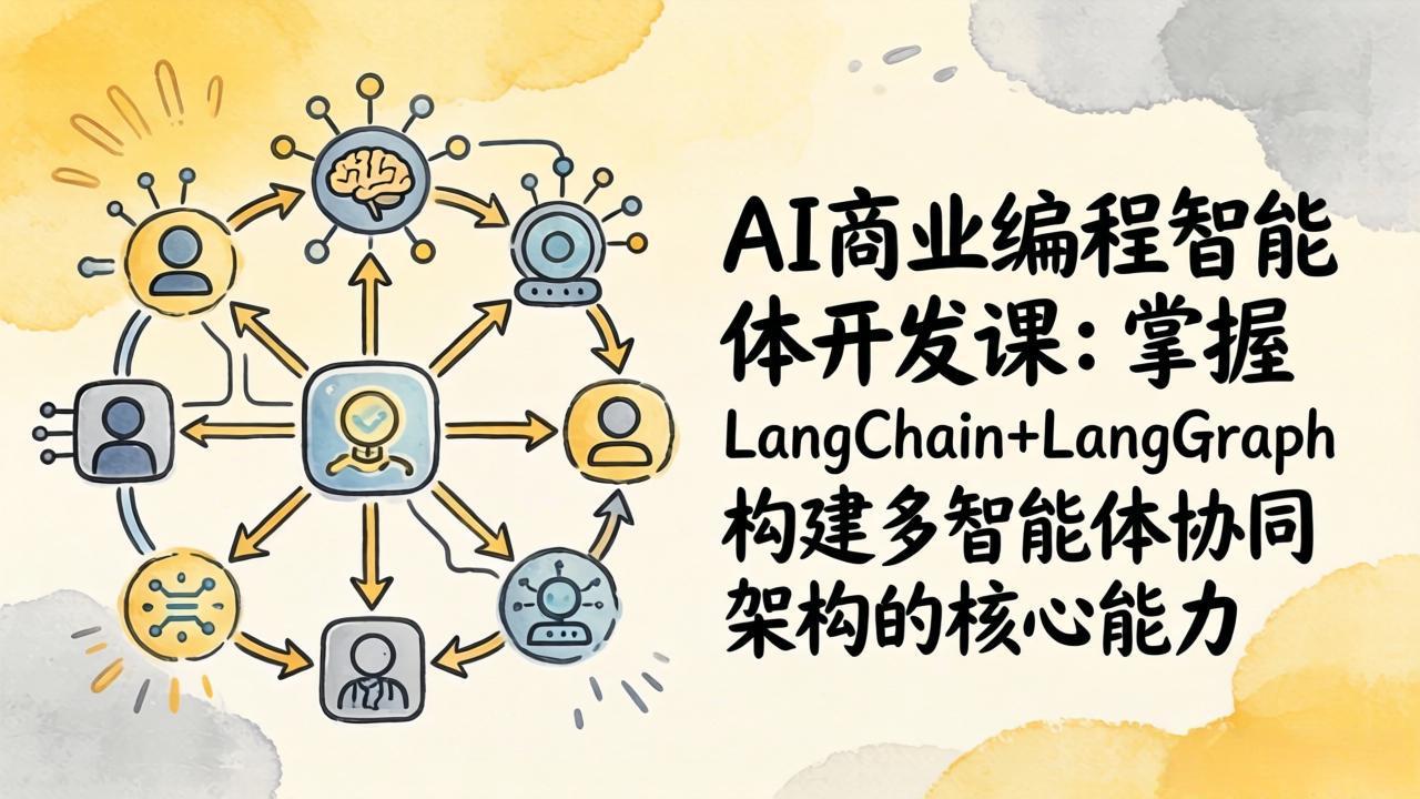 AI商业编程智能体开发课：掌握LangChain+LangGraph构建多智能体协同架构的核心能力-创薯资源