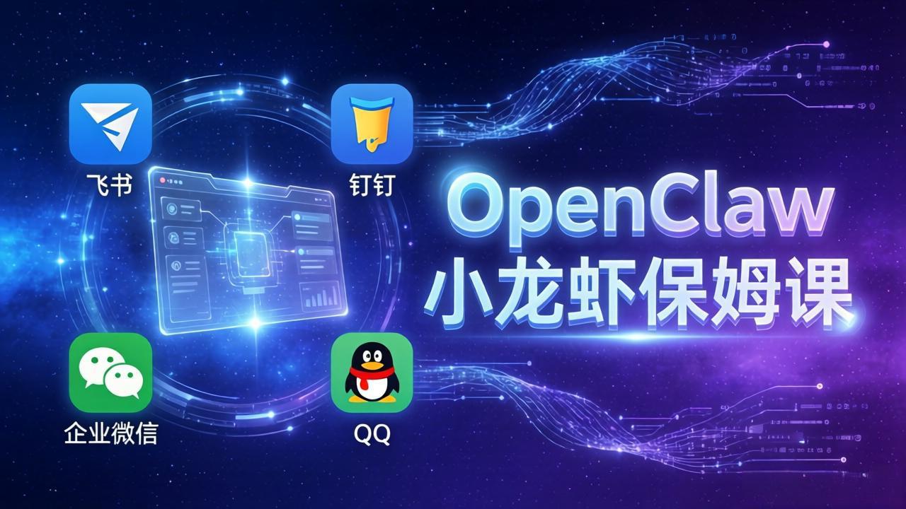OpenClaw小龙虾保姆课： Windows/macOS/Linux/Docker全系统安装，飞书+钉钉+企业微信+QQ 全接入-创薯资源