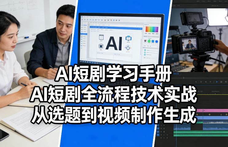 AI短剧学习手册，AI短剧全流程技术实战，从选题到视频制作生成-创薯资源