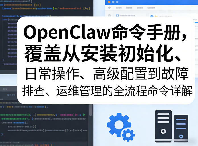 OpenClaw命令手册，覆盖从安装初始化、日常操作、高级配置到故障排查、运维管理的全流程命令详解-创薯资源