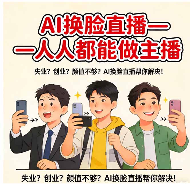 AI换脸直播，人人都能做主播-创薯资源