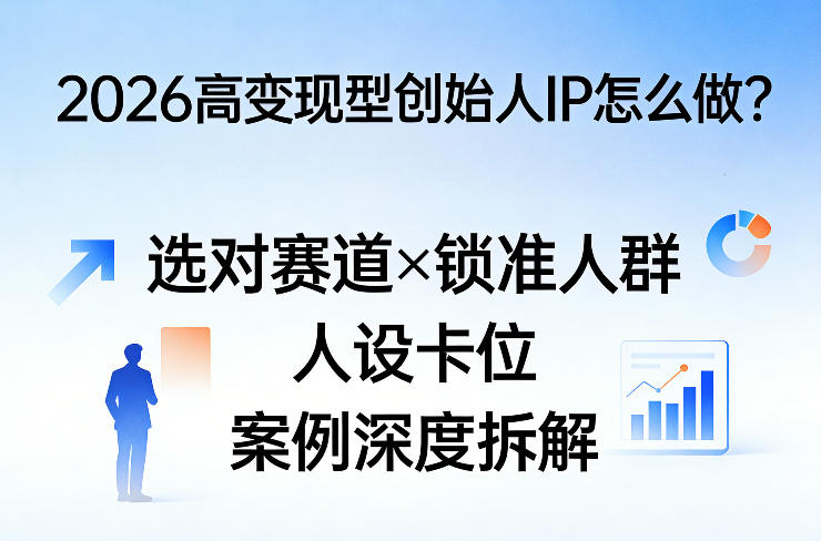 2026高变现型创始人IP怎么做?选对赛道×锁准人群×人设卡位×案例深度拆解-创薯资源