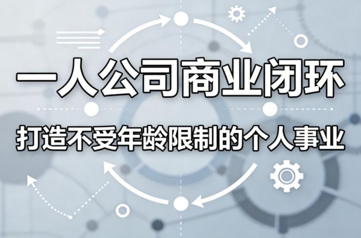 一人公司商业闭环，打造一份不受年龄限制的个人事业-创薯资源