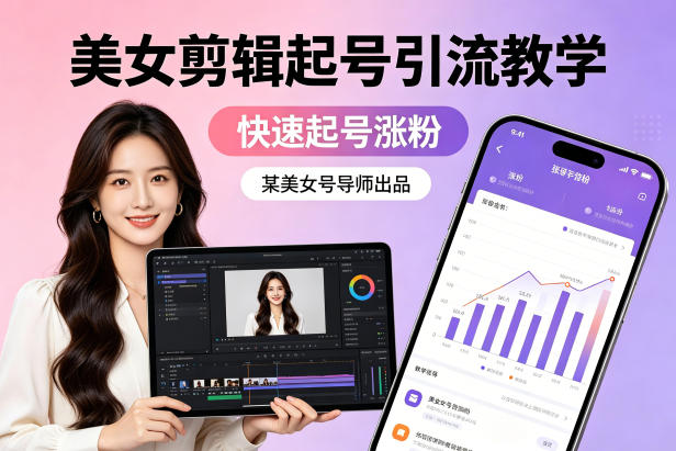 某美女号导师出品：美女剪辑起号引流教学，快速起号涨粉-创薯资源