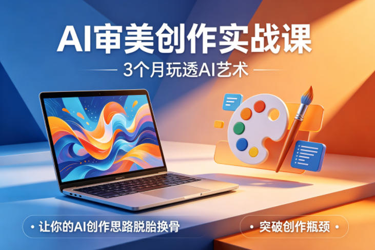 AI审美创作实战课，3个月玩透AI艺术，让你的AI创作思路脱胎换骨，突破创作瓶颈-创薯资源