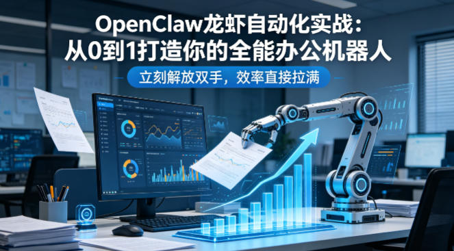 OpenClaw龙虾自动化实战:从0到1打造你的全能办公机器人,立刻解放双手,效率直接拉满-创薯资源
