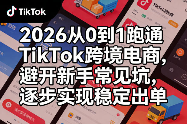 2026从0到1跑通TikTok跨境电商,避开新手常见坑,逐步实现稳定出单(更新0414)-创薯资源