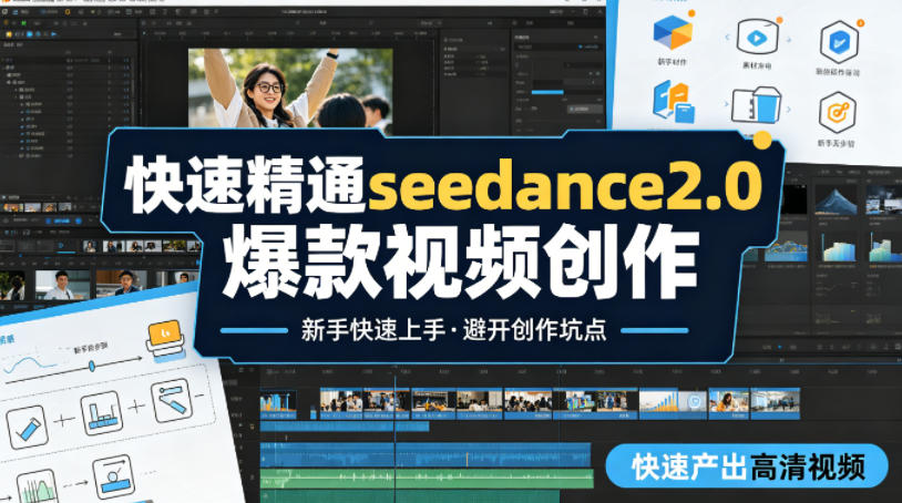 快速精通seedance2.0爆款视频创作，快速产出高清视频，避开大量创作坑点，新手也能快速上手-创薯资源