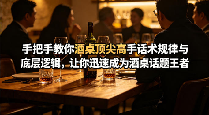 付费文章:手把手教你酒桌顶尖高手话术规律与底层逻辑,让你迅速成为酒桌话题王者(二十年全网独家经验分享)-创薯资源