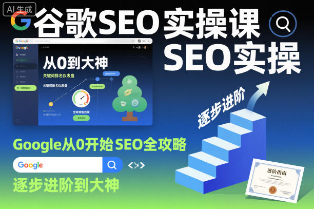 谷歌SEO实操课，Google从0开始SEO全攻略，逐步进阶到大神(更新26年)-创薯资源
