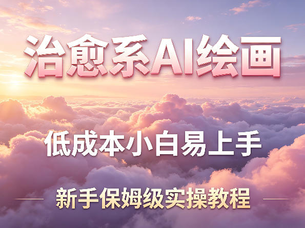 治愈系AI绘画提示词项目，低成本小白易上手，每天10分钟，新手保姆级实操教程-创薯资源