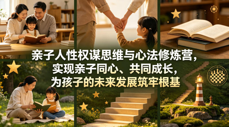 亲子人性权谋思维与心法修炼营，实现亲子同心、共同成长，为孩子的未来发展筑牢根基【音频】-创薯资源