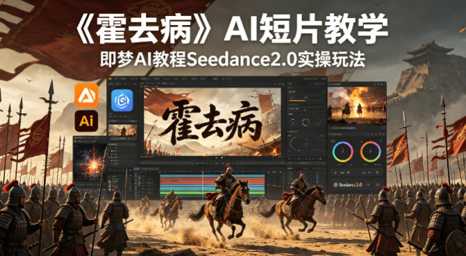 《霍去病》AI短片教学，即梦AI教程Seedance2.0实操玩法-创薯资源