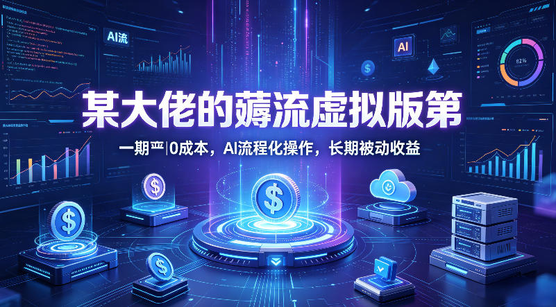 某大佬的薅流虚拟版第一期丨0成本，AI流程化操作，长期被动收益-创薯资源